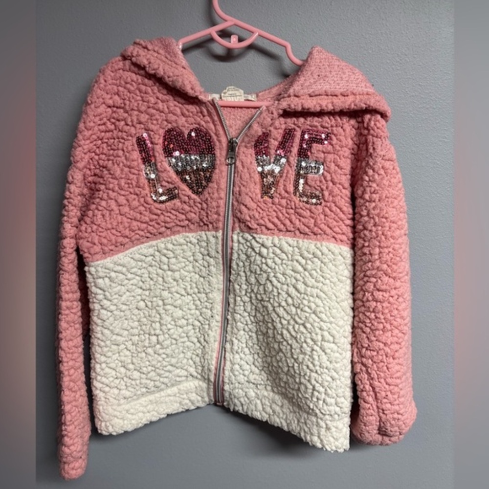 One Step Ahead Pink and White Kids Jacket